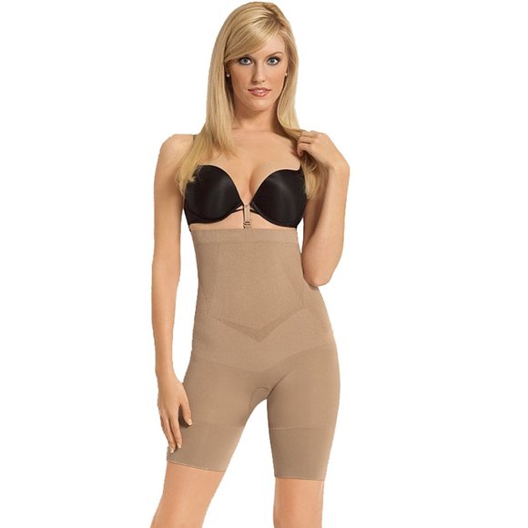 High Waist Boxer Body Shaper Tummy Thigh Slimmer - Picture 1 of 3